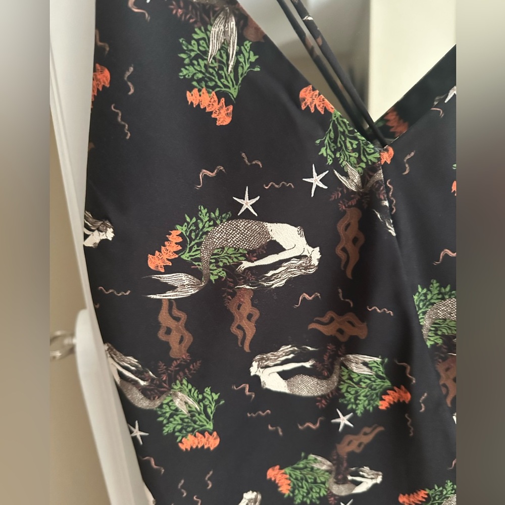 One of a kind black Satin Zara Mermaid dress small